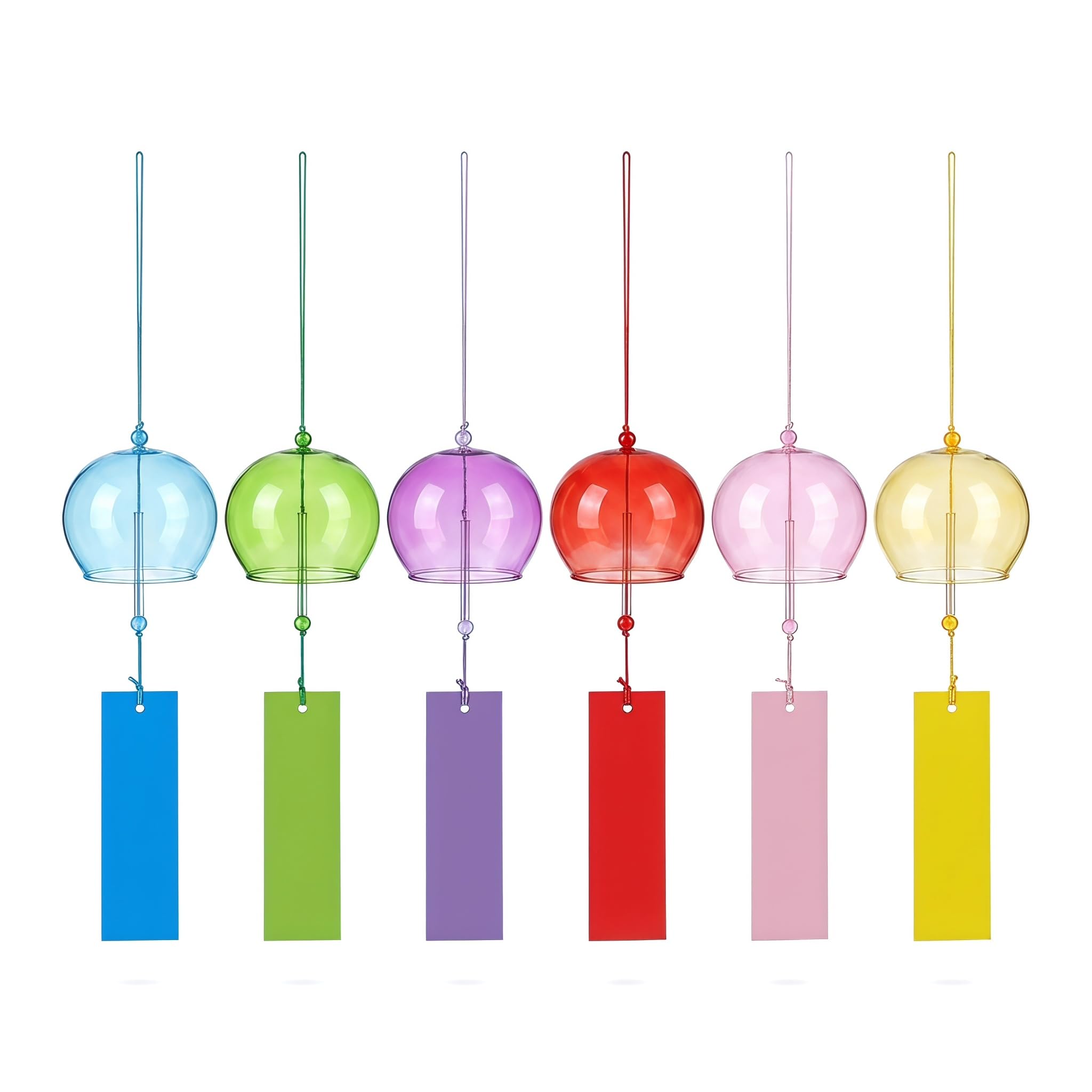 Amazon.com: DECHOUS 6Pcs Japanese Glass Wind Chimes - 6 Colors